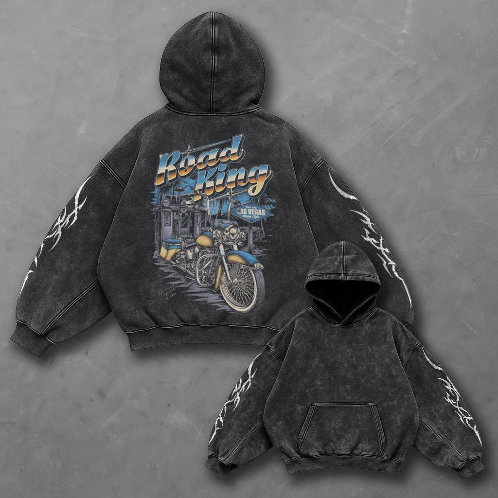 Bike Fresh Black Washed Hoodie