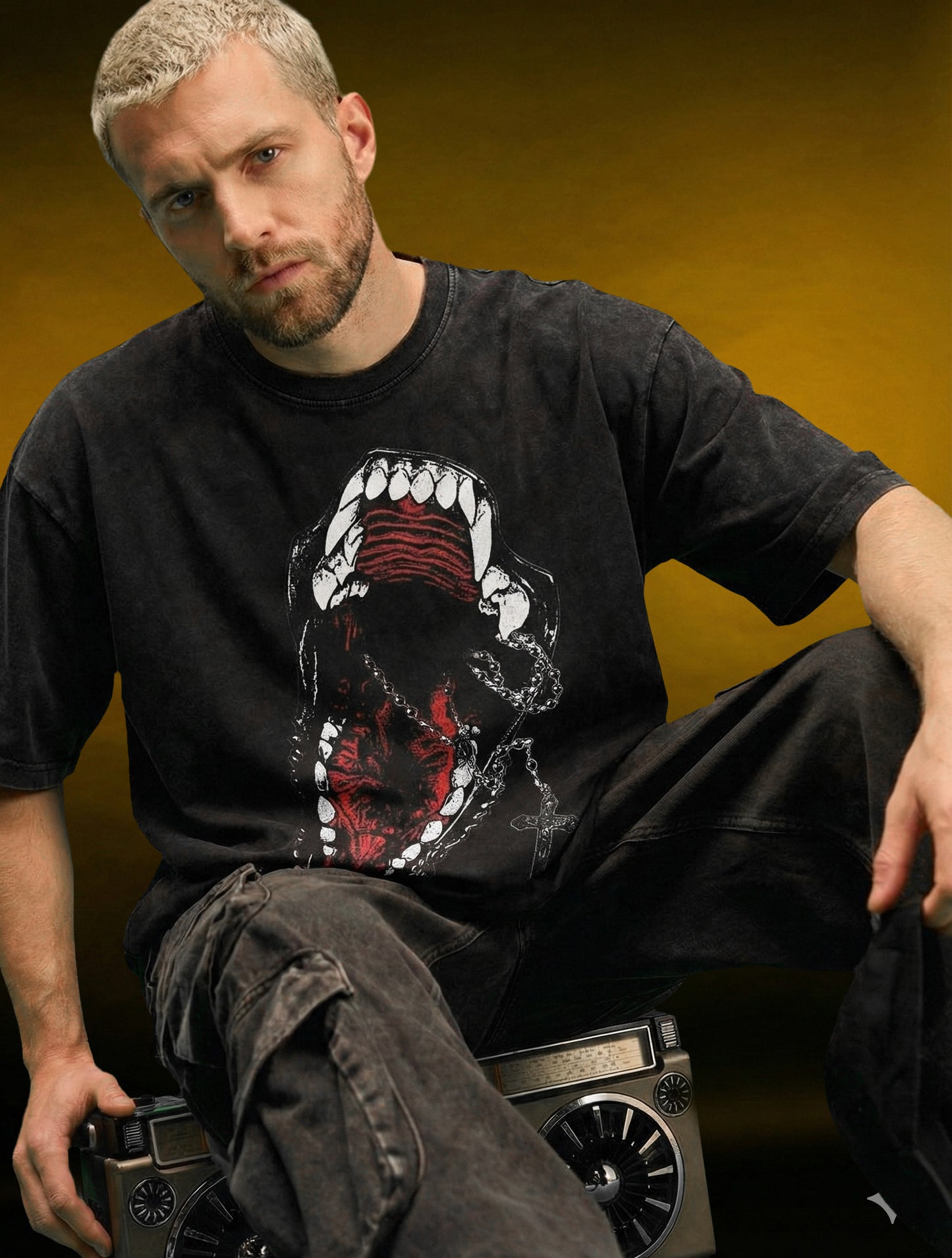 Dark Street Black Washed T-Shirt