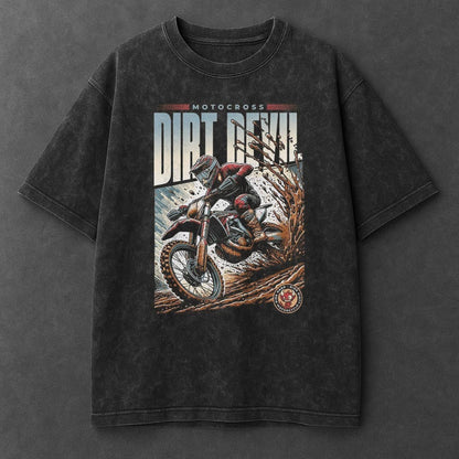 Bike Versatile Black Washed T-Shirt