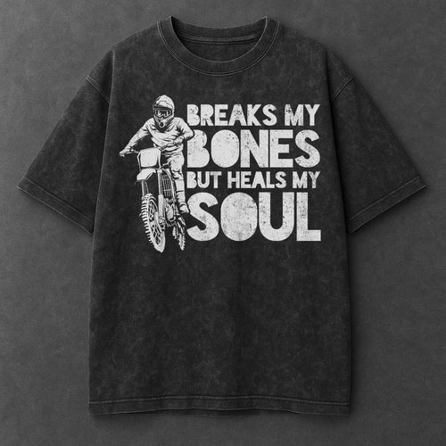 Bike Oversized Black Washed T-Shirt