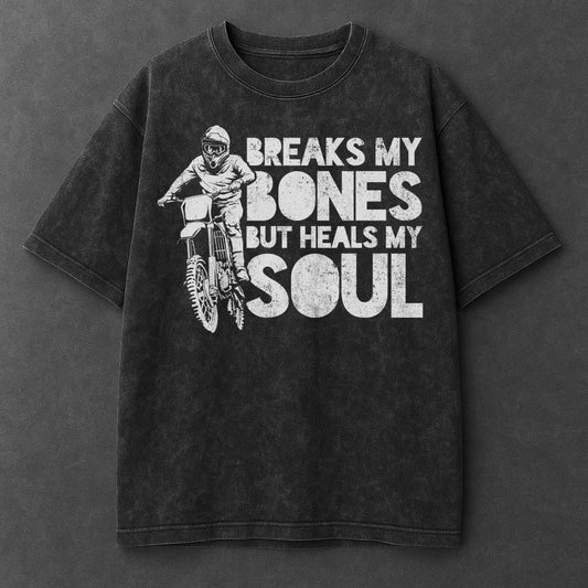 Bike Oversized Black Washed T-Shirt