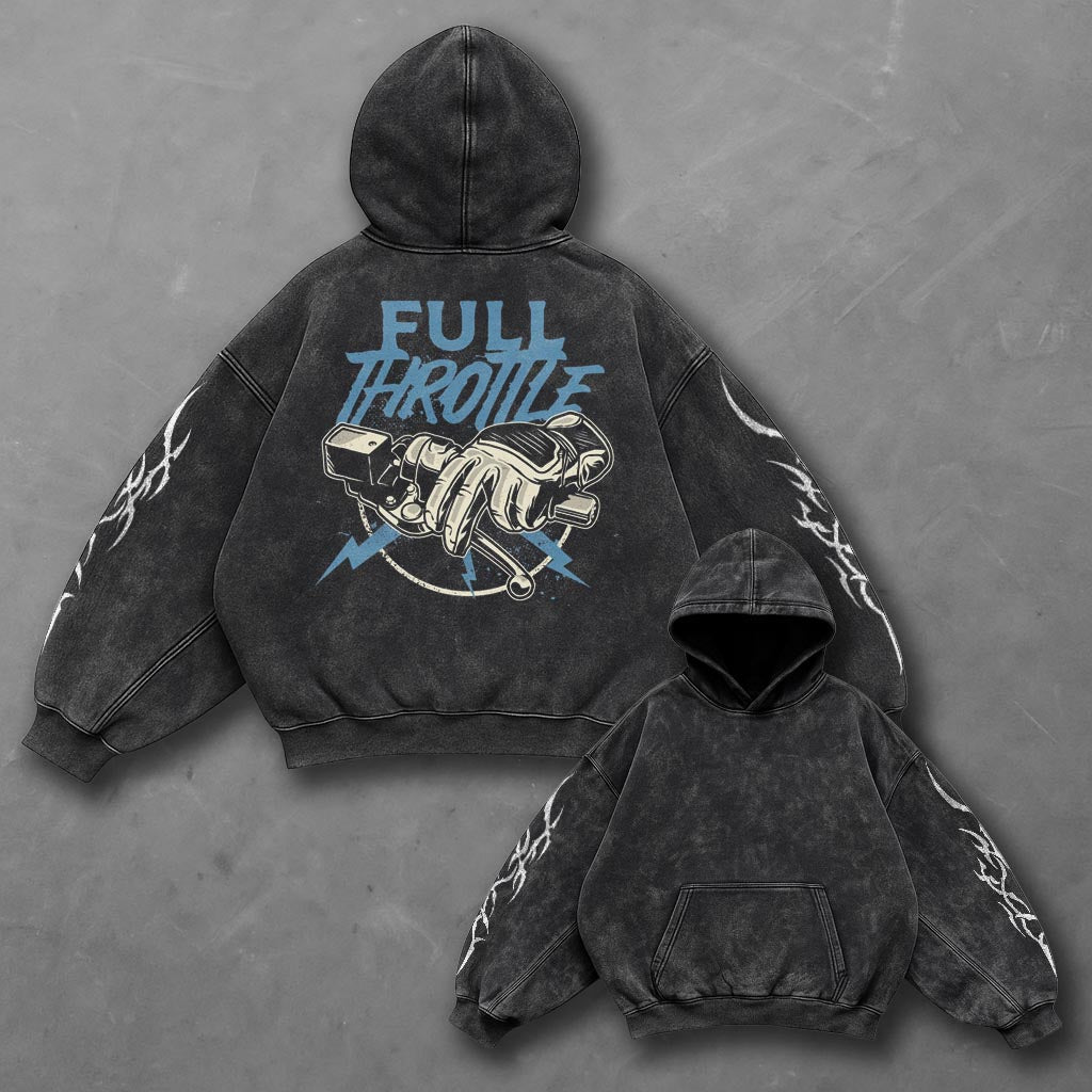 Bike Clean Black Washed Hoodie