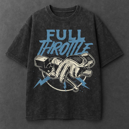 Bike Minimal Black Washed T-Shirt