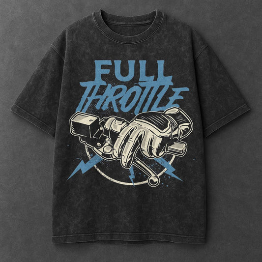 Bike Minimal Black Washed T-Shirt