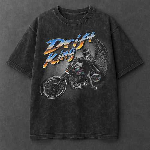 Bike Rugged Black Washed T-Shirt