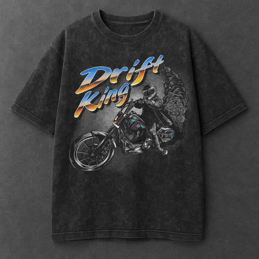 Bike Rugged Black Washed T-Shirt
