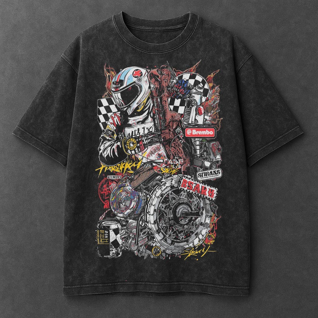 Bike Clean Black Washed T-Shirt