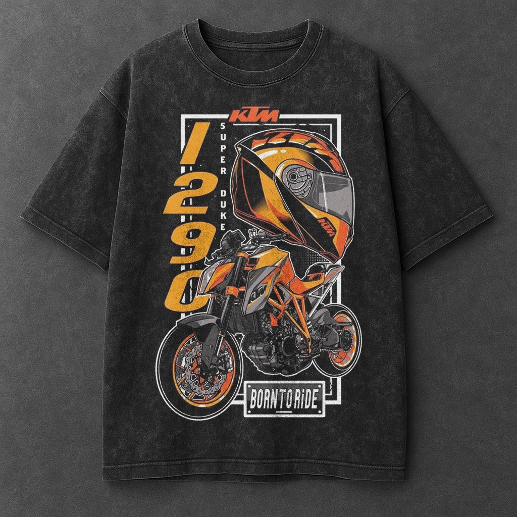 Bike Bold Black Washed T-Shirt