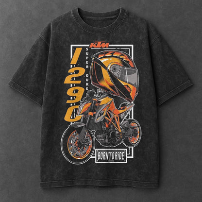 Bike Bold Black Washed T-Shirt