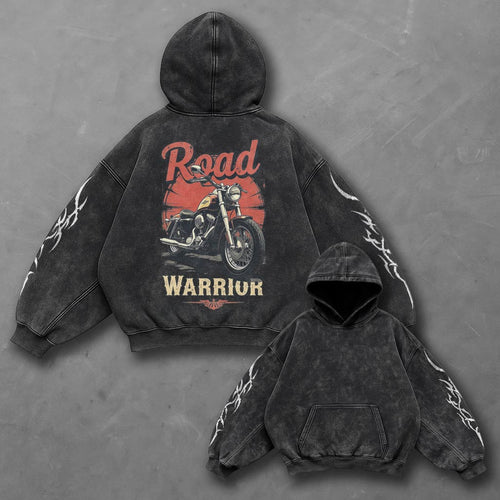 Bike Iconic Black Washed Hoodie