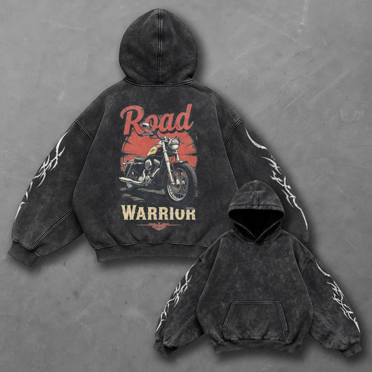 Bike Iconic Black Washed Hoodie