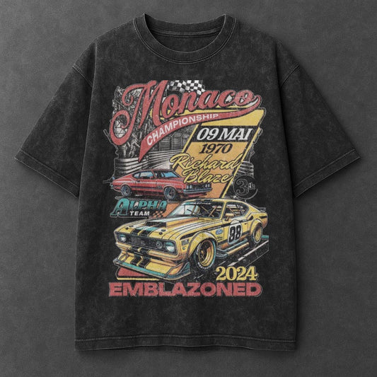 Car Elevated Black Washed T-Shirt