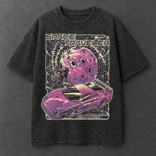 Car Street Black Washed T-Shirt