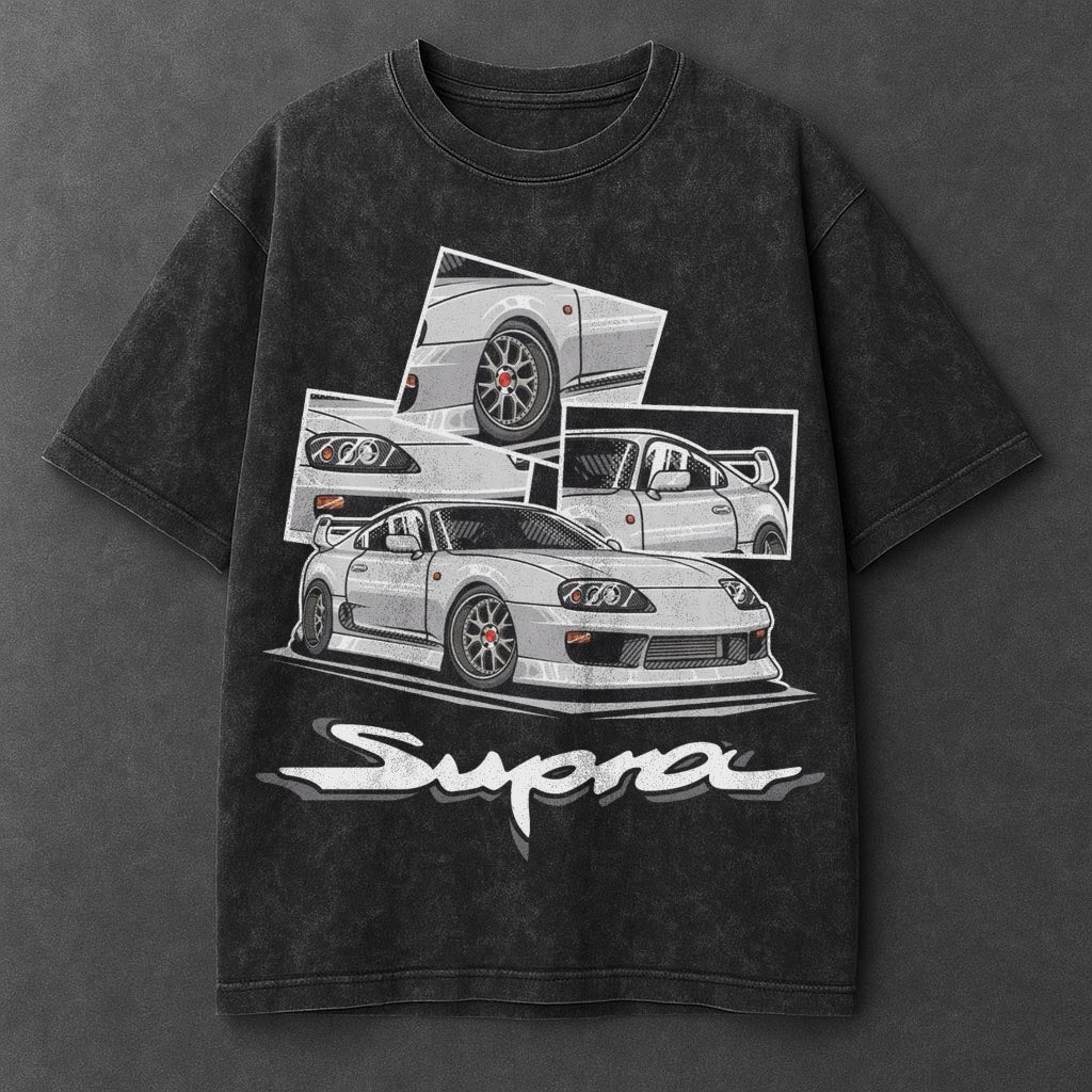 Car Chill Black Washed T-Shirt