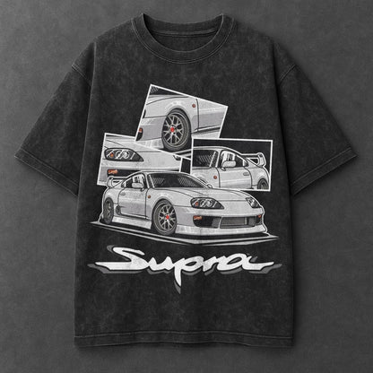 Car Chill Black Washed T-Shirt