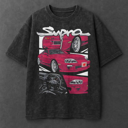 Car Iconic Black Washed T-Shirt