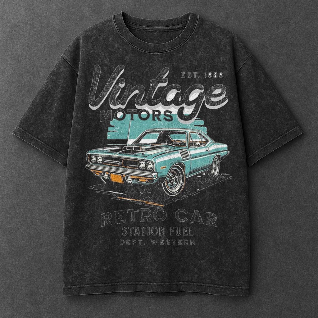 Car Timeless Black Washed T-Shirt