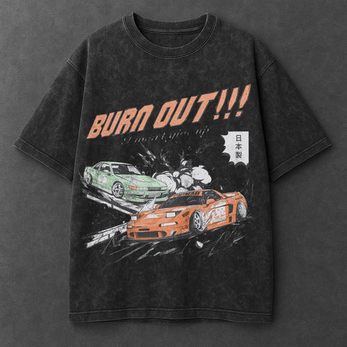 Car Contemporary Black Washed T-Shirt