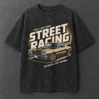 Car Versatile Black Washed T-Shirt