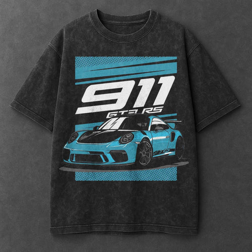 Car Next-Gen Black Washed T-Shirt