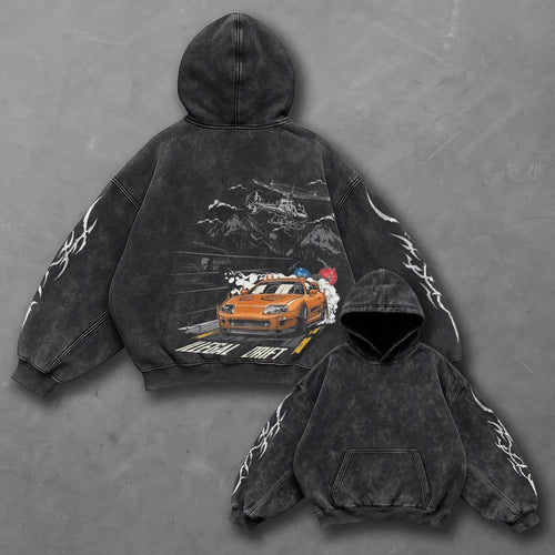 Car Next-Gen Black Washed Hoodie