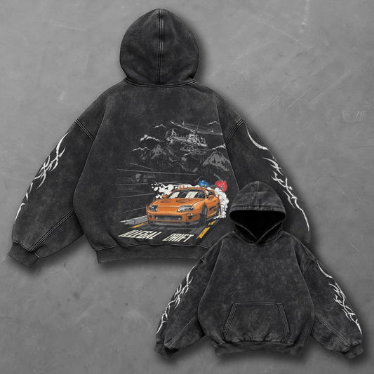 Car Next-Gen Black Washed Hoodie
