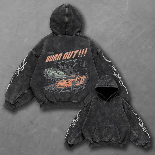 Car Everyday Black Washed Hoodie