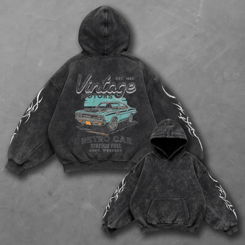 Car Luxe Black Washed Hoodie