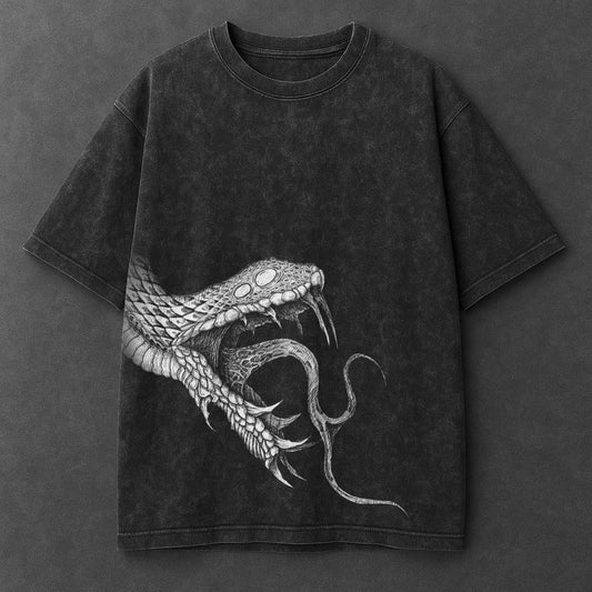 Dark Minimal Black Washed T-Shirt