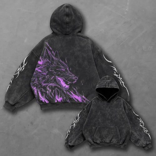 Dark Fresh Black Washed Hoodie