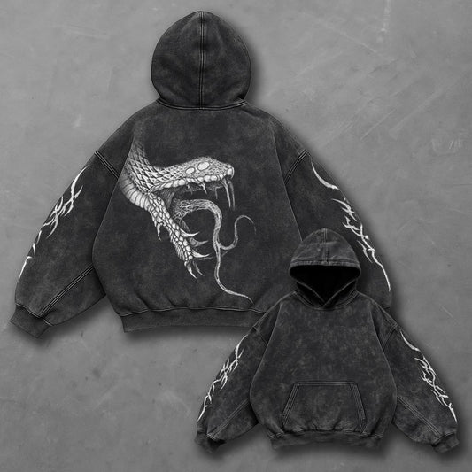 Dark Timeless Black Washed Hoodie
