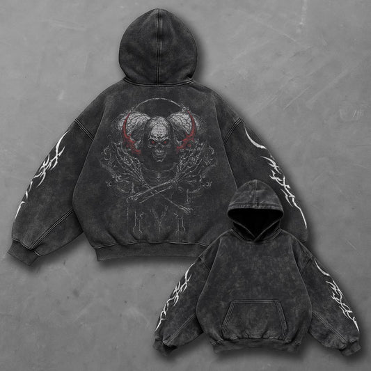 Dark Dynamic Black Washed Hoodie