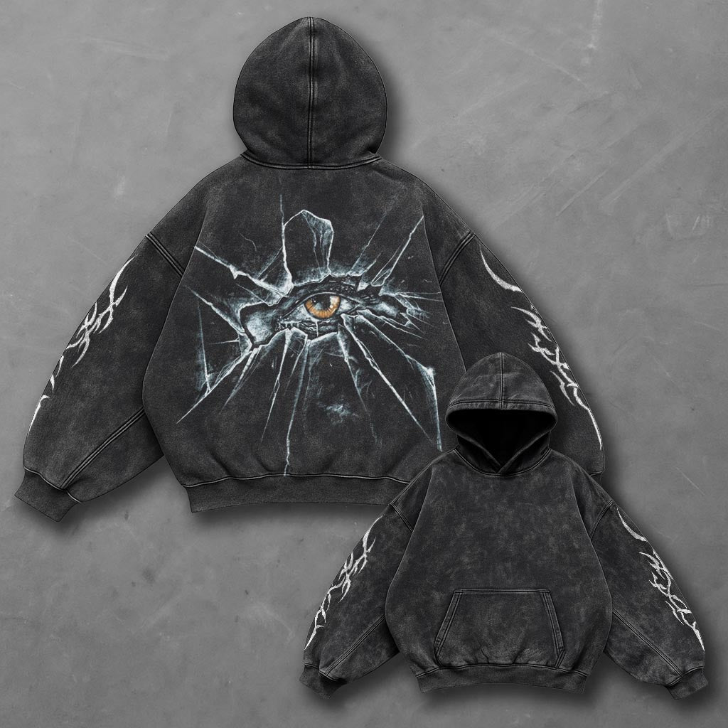 Dark Elevated Black Washed Hoodie