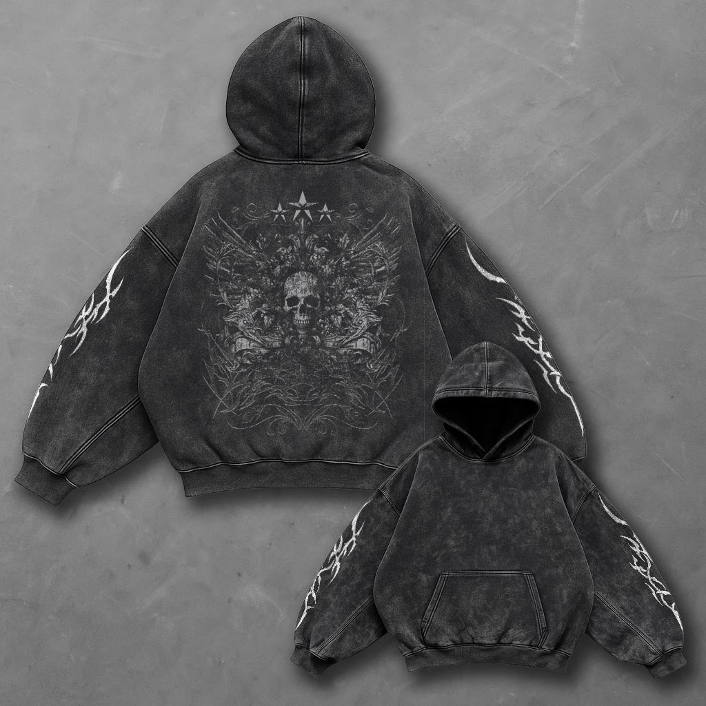 Dark Street Black Washed Hoodie