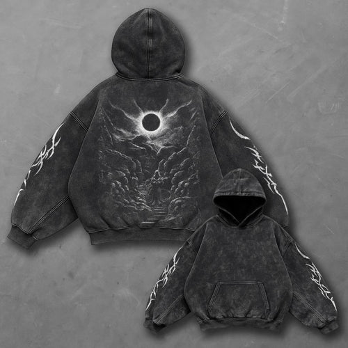 Dark Clean Black Washed Hoodie