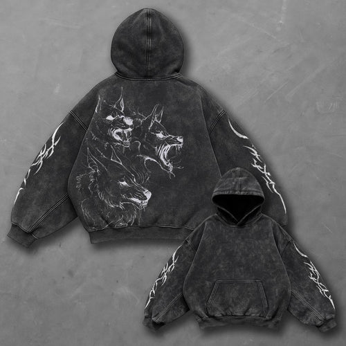 Dark Signature Black Washed Hoodie