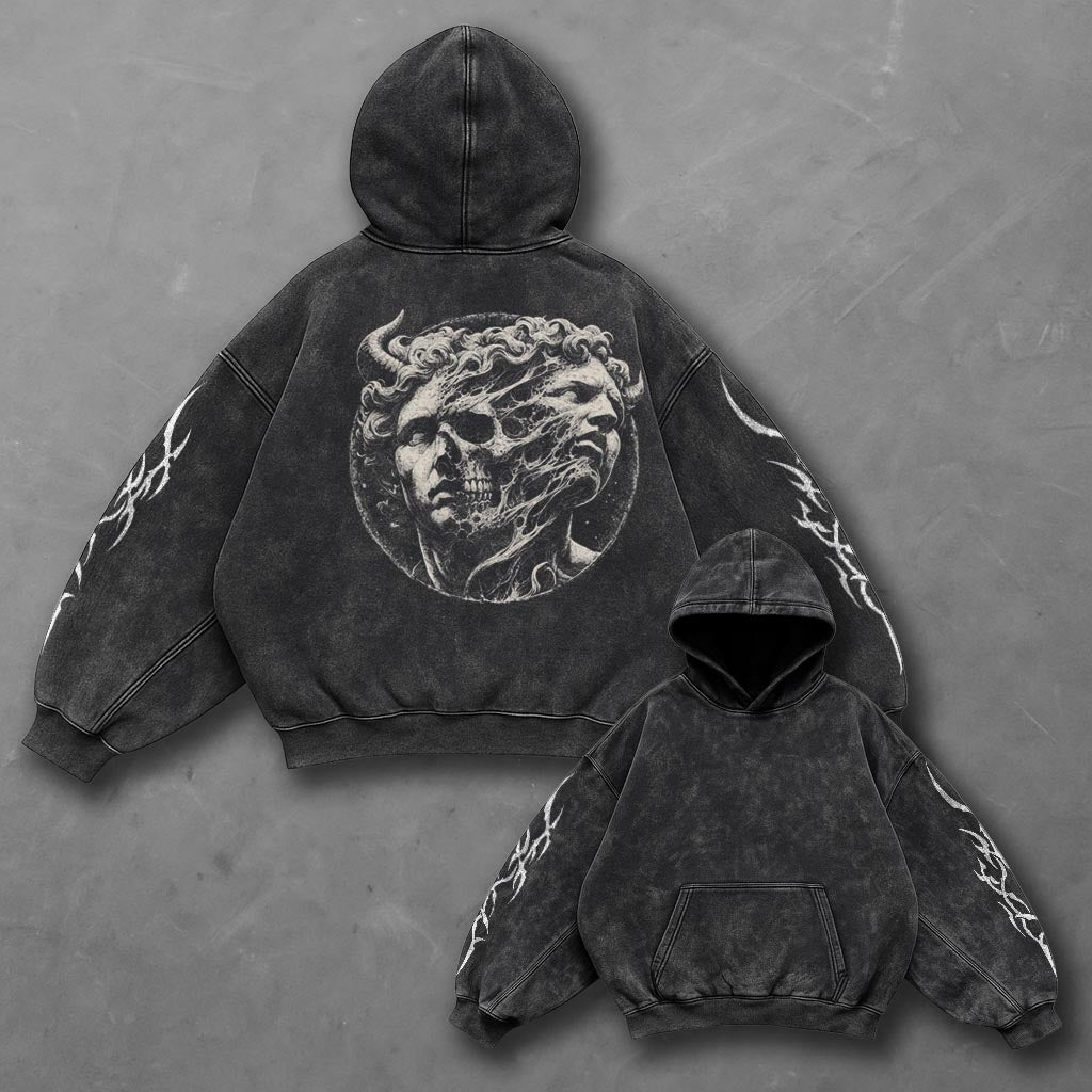 Dark Everyday Black Washed Hoodie