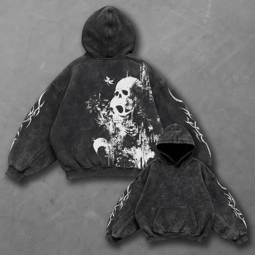 Dark Crisp Black Washed Hoodie