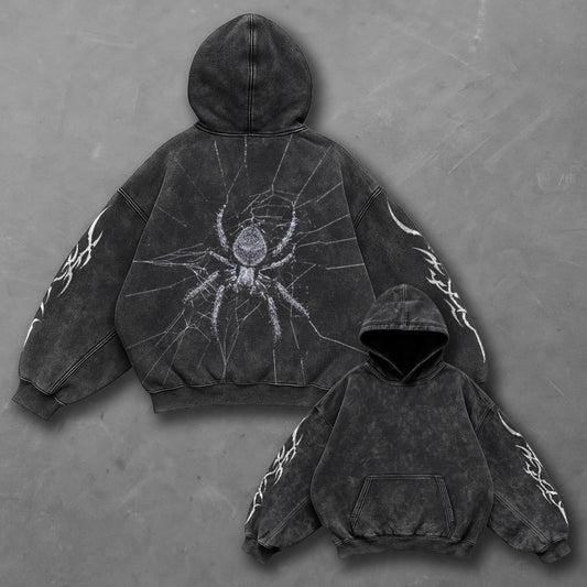 Dark Chill Black Washed Hoodie