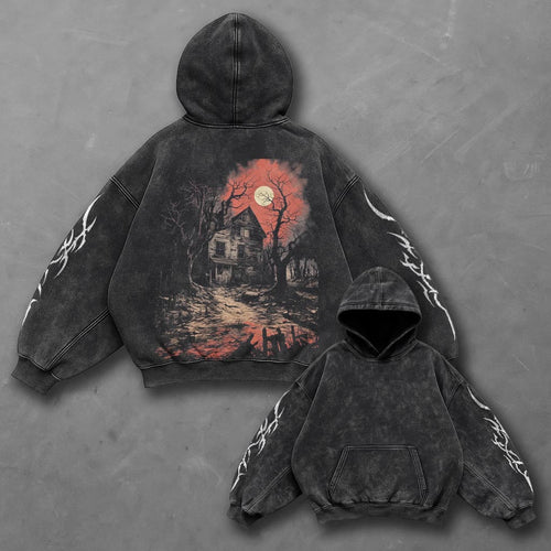 Dark Statement Black Washed Hoodie
