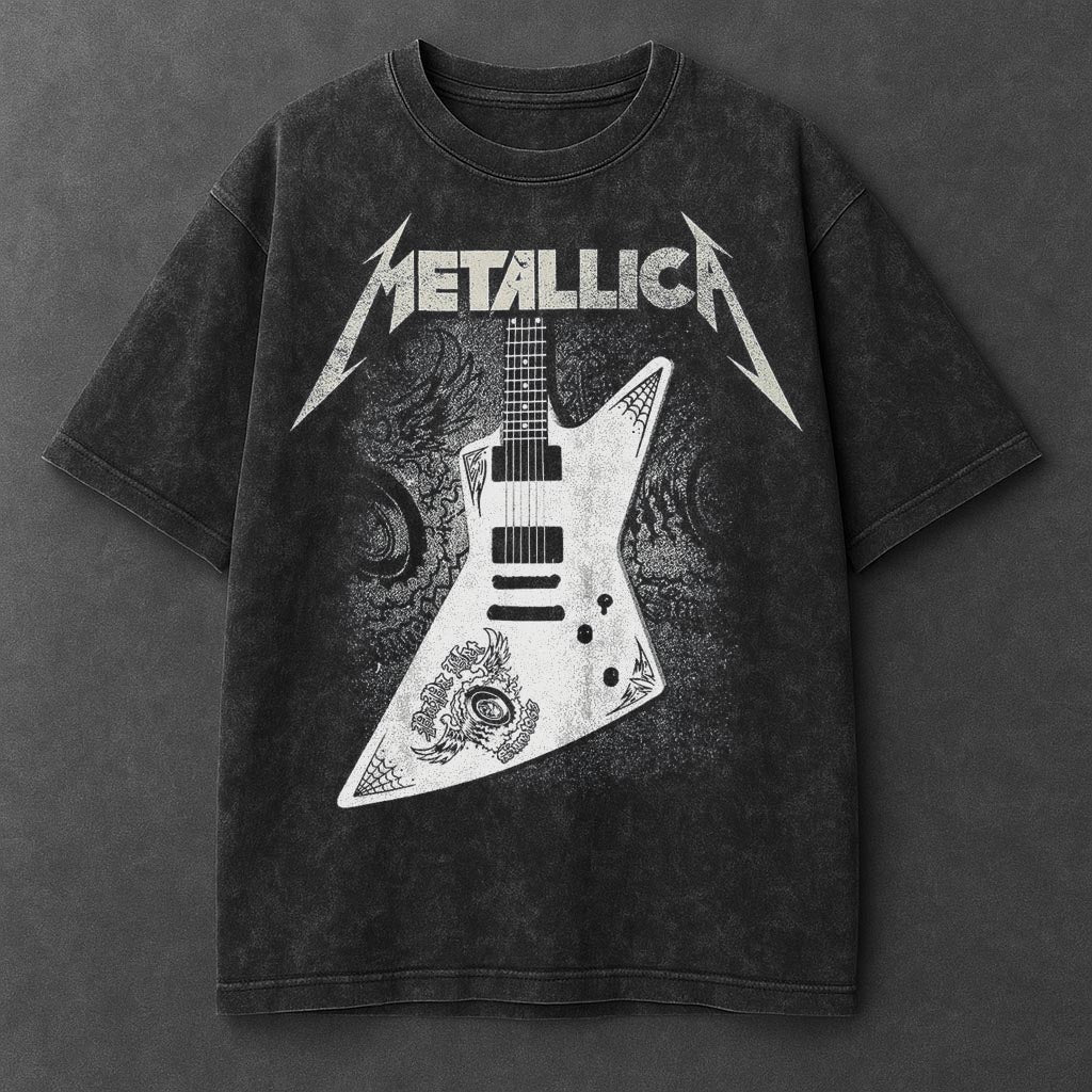 Music Signature Black Washed T-Shirt