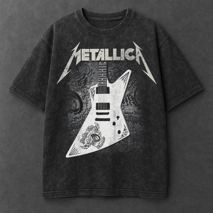 Music Signature Black Washed T-Shirt