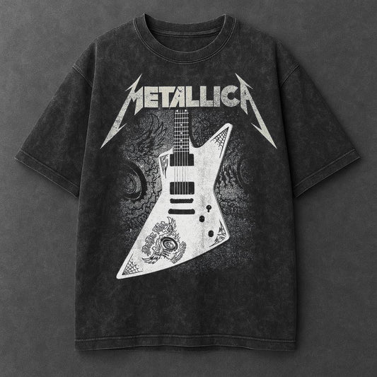 Music Signature Black Washed T-Shirt