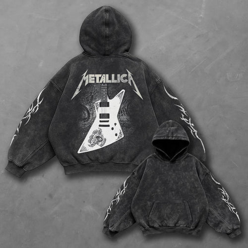 Music Effortless Black Washed Hoodie