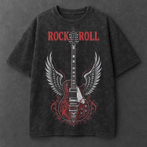 Music Luxe Black Washed T-Shirt