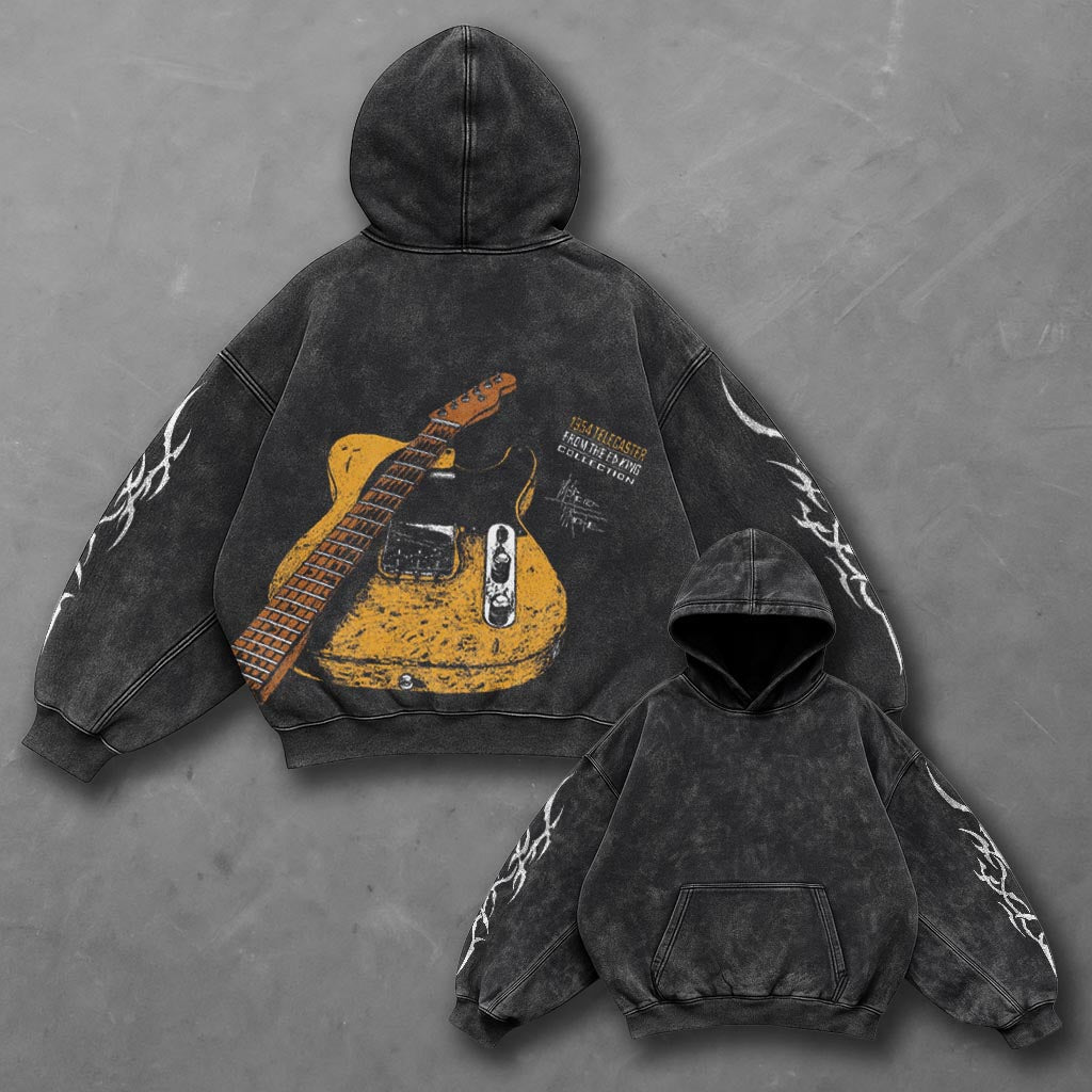Music Iconic Black Washed Hoodie