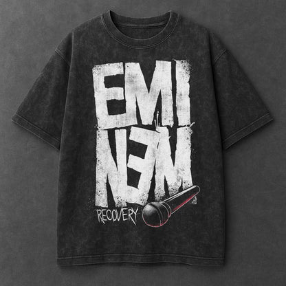 Music Premium Black Washed T-Shirt