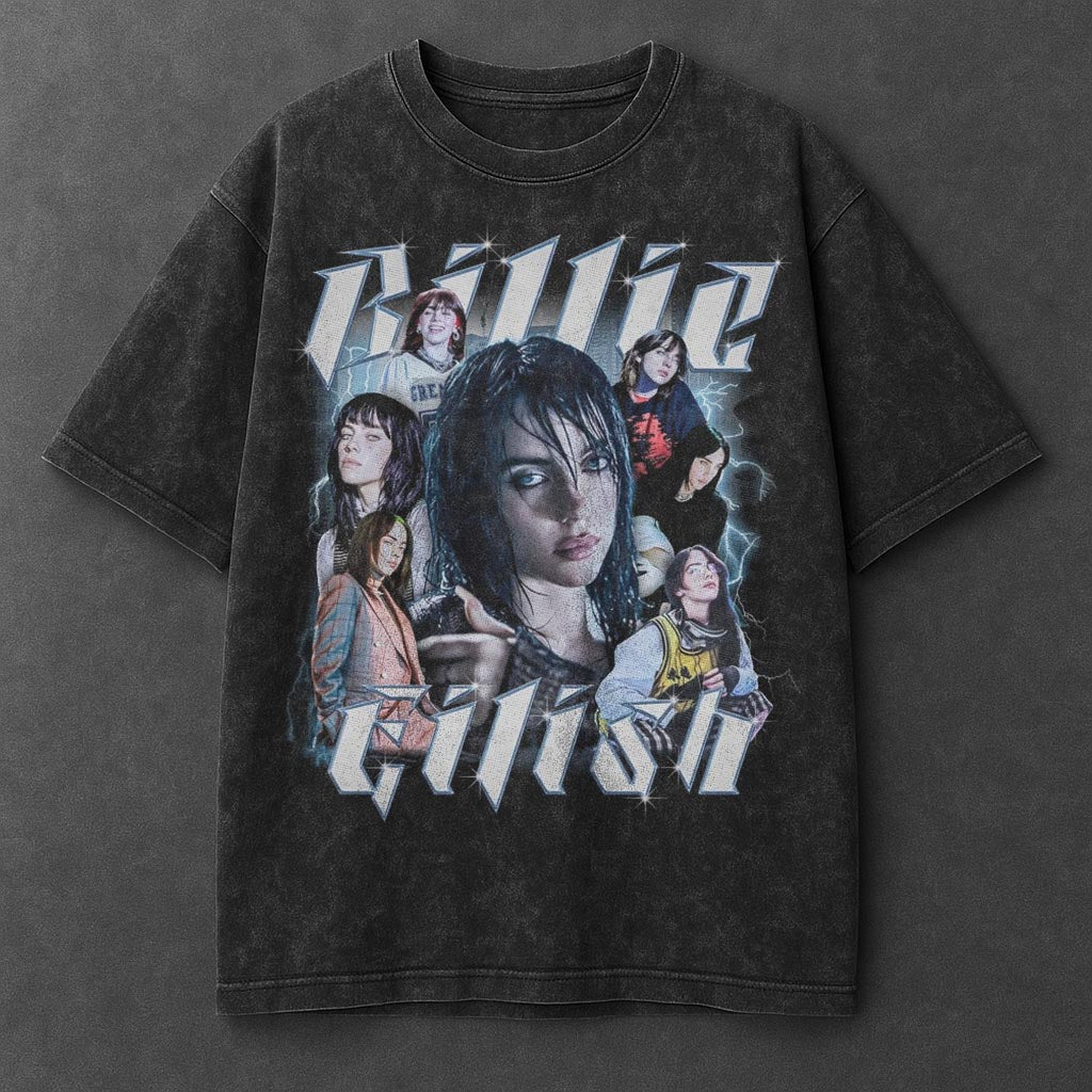 Music Modern Black Washed T-Shirt